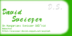 david sveiczer business card